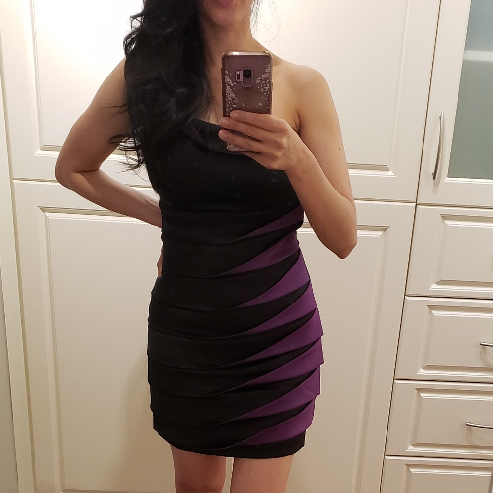 BCBG Max Azria One-Shoulder Dress